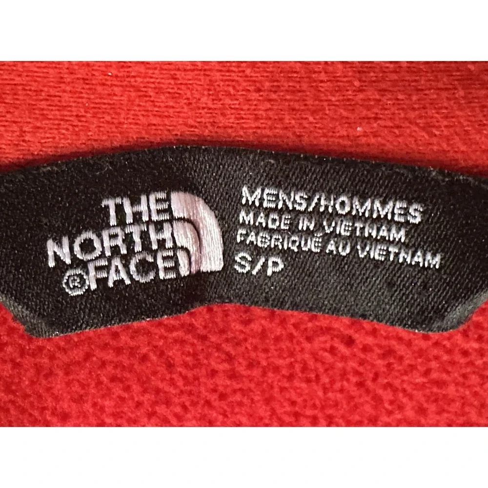 North Face Red Athletic Jacket Men's Small Full Zip Lined Travel